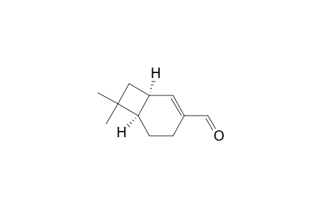 Bicyclo[4.2.0]oct-2-ene-3-carboxaldehyde, 7,7-dimethyl-, cis-