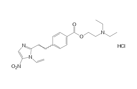 p-[2-(5-nitro-1-vinylimidazol-2-yl)vinyl]benzoic acid, 2-(diethylamino)ethyl ester, monohydrochloride