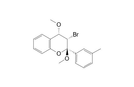 (2S,3S,4S)-3-Bromo-2,4-bis(methoxy)-2-(3'-methylphenyl)chromane