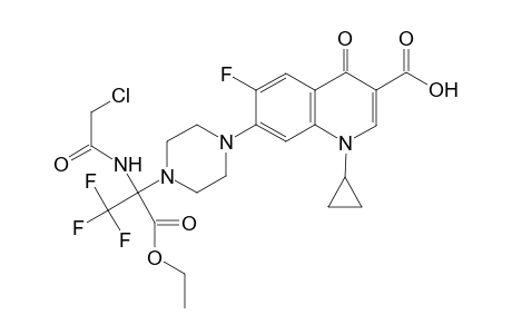 7-(4-[1-[(Chloroacetyl)amino]-1-(ethoxycarbonyl)-2,2,2-trifluoroethyl]-1-piperazinyl)-1-cyclopropyl-6-fluoro-4-oxo-1,4-dihydro-3-quinolinecarboxylic acid