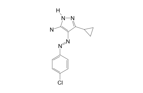 5-amino-4-[(p-chlorophenyl)azo]-3-cyclopropylpyrazole