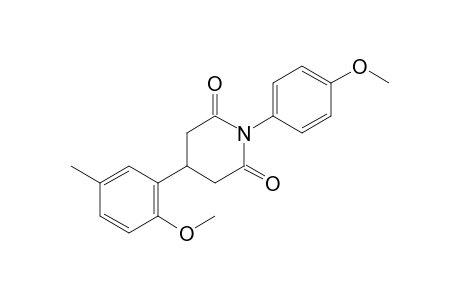 N-(p-methoxyphenyl)-3-(6-methoxy-m-tolyl)glutarimide