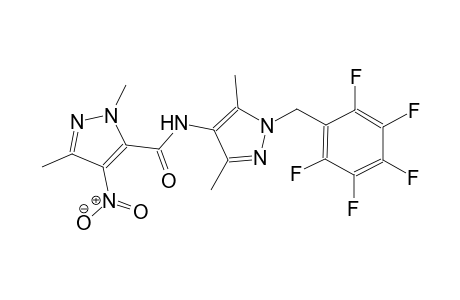 N-[3,5-dimethyl-1-(2,3,4,5,6-pentafluorobenzyl)-1H-pyrazol-4-yl]-1,3-dimethyl-4-nitro-1H-pyrazole-5-carboxamide