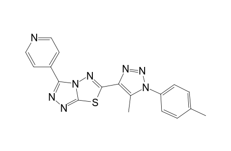 6-[1-(4-Methylphenyl)-5-methyl-1,2,3-triazol-4-yl]-3-(4-pyridyl)-s-triazolo[3,4-b]-1,3,4-thiadiazole