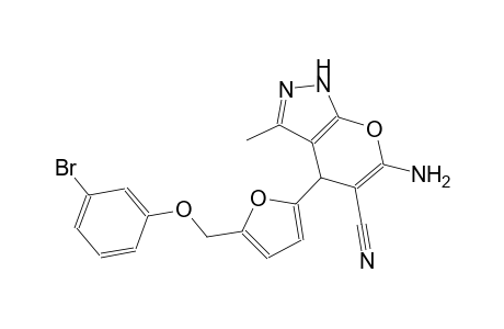 6-amino-4-{5-[(3-bromophenoxy)methyl]-2-furyl}-3-methyl-1,4-dihydropyrano[2,3-c]pyrazole-5-carbonitrile