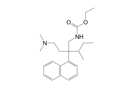 N-{2-[2-(dimethylamino)ethyl]-3-methyl-2-(alpha-naphthyl)}pentyl-carbamic acid, ethyl ester