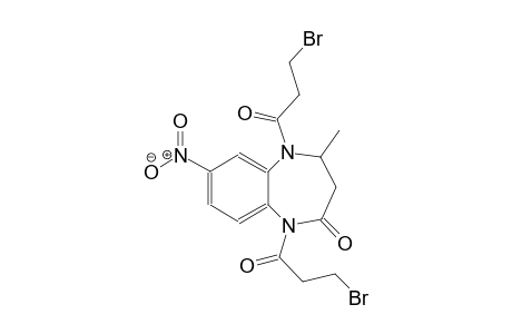 2H-1,5-benzodiazepin-2-one, 1,5-bis(3-bromo-1-oxopropyl)-1,3,4,5-tetrahydro-4-methyl-7-nitro-