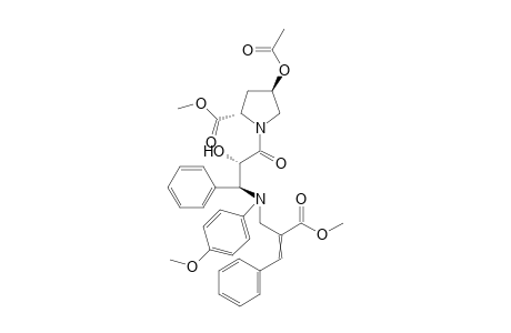 methyl (2S,4R)-4-acetoxy-1-[(2S,3S)-2-hydroxy-3-(4-methoxy-N-(2-methoxycarbonyl-3-phenyl-allyl)anilino)-3-phenyl-propanoyl]pyrrolidine-2-carboxylate