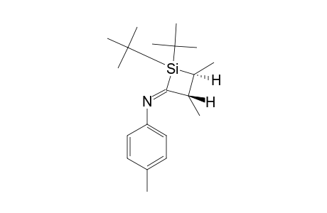 1,1-DI-TERT.-BUTYL-2-(4-TOLYLIMINO)-TRANS-3,4-DIMETHYLSILACYCLOBUTANE;TRANS-ISOMER