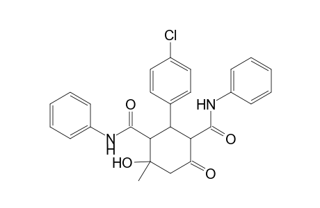 2-(4-Chlorophenyl)-4-hydroxy-4-methyl-6-oxo-N1,N3-diphenyl-cyclohexane-1,3-dicarboxamide