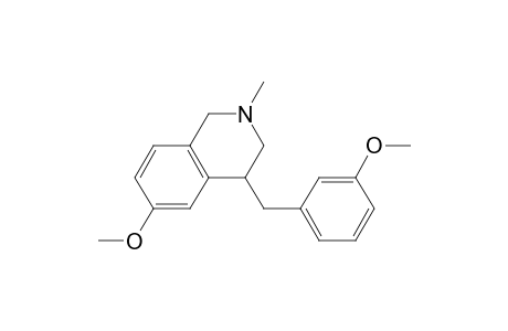 Isoquinoline, 1,2,3,4-tetrahydro-6-methoxy-4-[(3-methoxyphenyl)methyl]-2-methyl-, (.+-.)-