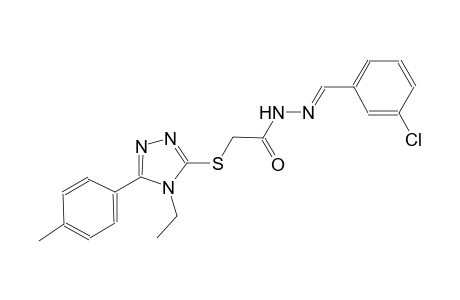N'-[(E)-(3-chlorophenyl)methylidene]-2-{[4-ethyl-5-(4-methylphenyl)-4H-1,2,4-triazol-3-yl]sulfanyl}acetohydrazide