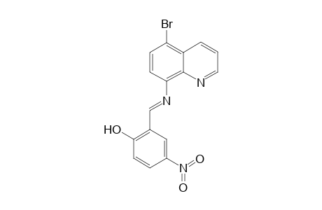 2-((Z)-[(5-Bromo-8-quinolinyl)imino]methyl)-4-nitrophenol