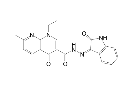 1-Ethyl-1,4-dihydro-7-methyl-4-oxo-N'-(2-oxoindolin-3-ylidene)-1,8-naphthyrid-ine-3-carbohydrazide