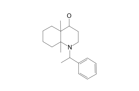 TRANS-1-(1-S-PHENYLETHYL)-8,9-DIMETHYL-4-HYDROXY-DECAHYDROQUINOLIN