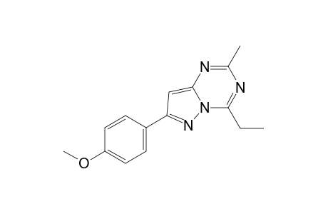 4-ethyl-7-(p-methoxyphenyl)-2-methylpyrazolo[1,5-a]-s-triazine