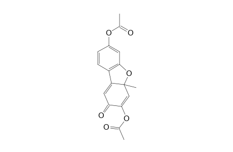2,4a-Dihydro-4a-methyl-2-oxodibenzofuran-3,7-diyl Diacetate