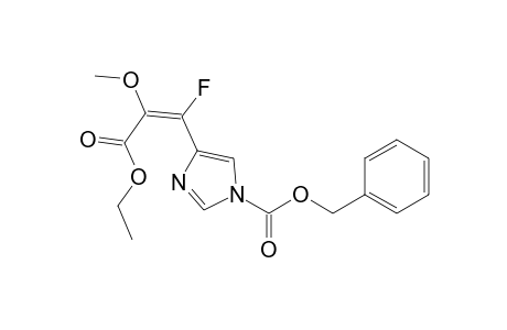 (phenylmethyl) 4-[(Z)-3-ethoxy-1-fluoranyl-2-methoxy-3-oxidanylidene-prop-1-enyl]imidazole-1-carboxylate