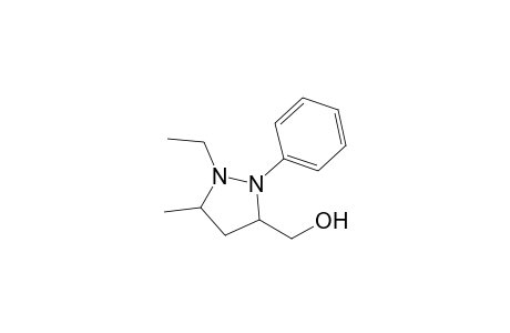 2-Ethyl-5-hydroxymethyl-3-methyl-1-phenylpyrazolidine