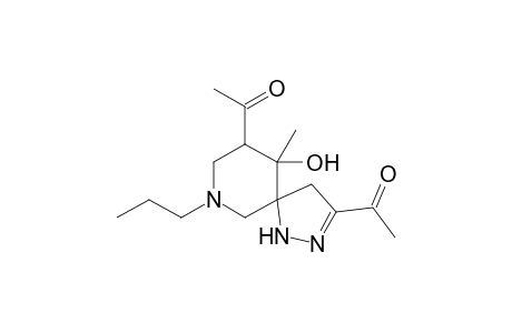 3,9-Diacetyl-10-hydroxy-10-methyl-7-propyl-1,2,7-triazaspiro[4.5]dec-2-ene