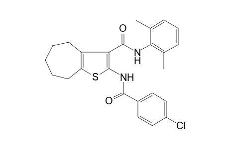 2-[(4-chlorobenzoyl)amino]-N-(2,6-dimethylphenyl)-5,6,7,8-tetrahydro-4H-cyclohepta[b]thiophene-3-carboxamide