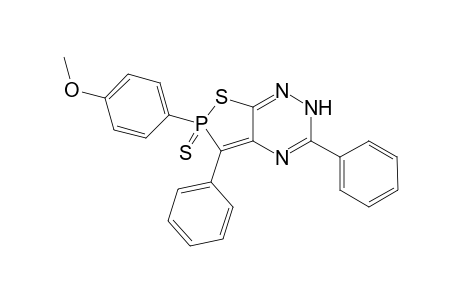 2-p-Methoxyphenyl-3,5-diphenyl-6H-[1,2]thiaphospholo[4,5-e][1,2,4]triazine 2-sulfide