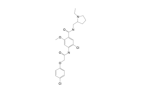 6'-chloro-2-(p-chlorophenoxy)-4'-{[(1-ethyl-2-pyrrolidinyl)methyl]carbamoyl}-m-acetanisidide