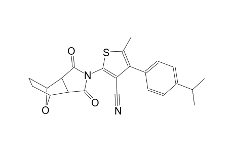 2-(3,5-dioxo-10-oxa-4-azatricyclo[5.2.1.0~2,6~]dec-4-yl)-4-(4-isopropylphenyl)-5-methyl-3-thiophenecarbonitrile