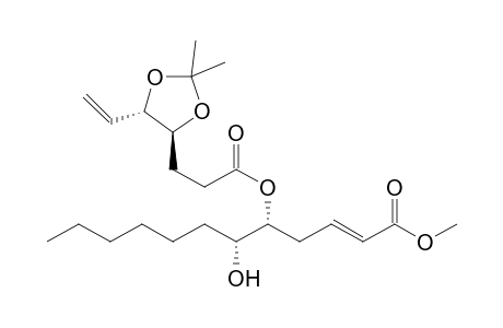 (2E,5R,6R)-5-[(4S-Trans)-5-ethenyl-2,2-dimethyl-1,3-dioxolane-4-propanoyl]oxy-6-hydroxy-2-dodecenoic acid methyl ester