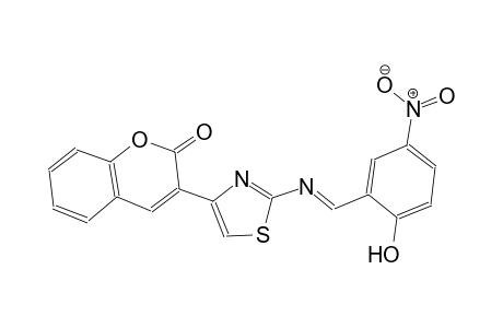 2-(2-Hydroxy-5-nitrobenzylideneamino)-4-(2-chromon-3-yl)thiazole