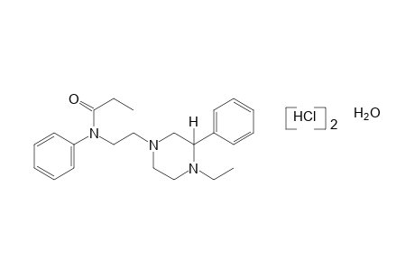 N-[2-(4-ethyl-3-phenyl-1-piperazinyl)ethyl]propionanilide, dihydrochloride, hydrate