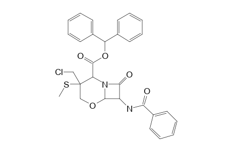 3-ALPHA-CHLOROMETHYL-3-BETA-METHYLTHIO-1-OXACEPHAM-BENZHYDRYLESTER