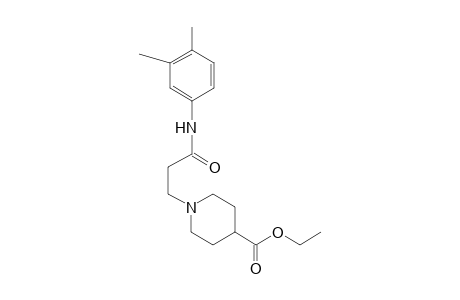 4-Piperidinecarboxylic acid, 1-[3-[(3,4-dimethylphenyl)amino]-3-oxopropyl]-, ethyl ester