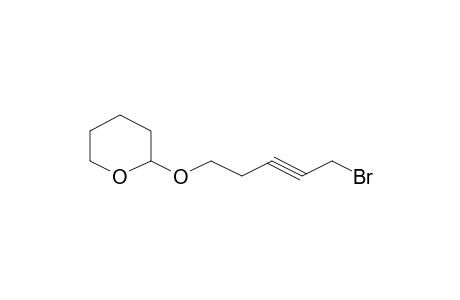 2-(5-bromanylpent-3-ynoxy)oxane