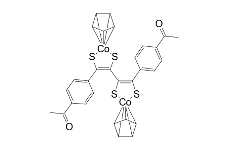 .mu.-(1,4-Bis(4-acetylphenyl)-1,3-butadiene-1,2,3,4-tetrathioato)-bis[(.eta.5)-cyclopentadieny]cobalt(III)