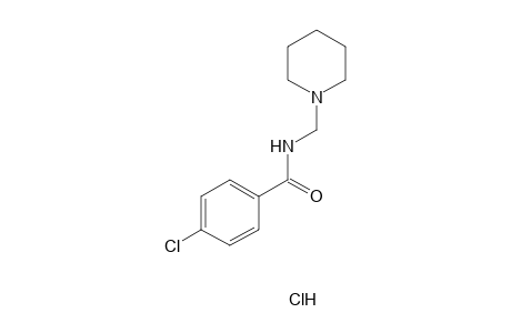 p-chloro-N-(piperidinomethyl)benzamide, hydrochloride