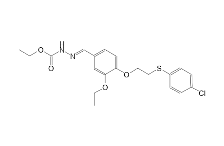 ethyl (2E)-2-(4-{2-[(4-chlorophenyl)sulfanyl]ethoxy}-3-ethoxybenzylidene)hydrazinecarboxylate