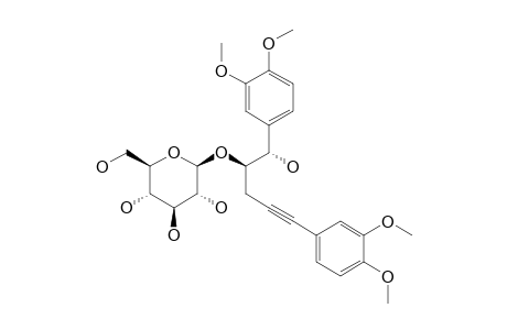 .beta.-D-Glucopyranoside, 4-(3,4-dimethoxyphenyl)-1-[(3,4-dimethoxyphenyl)hydroxymethyl]-3-butynyl, [S-(R*,S*)]-