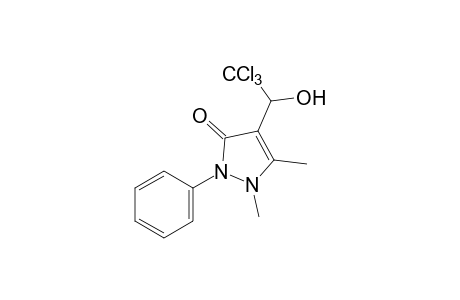 2,3-dimethyl-4-(1-hydroxy-2,2,2-trichloroethyl)-1-phenyl-3-pyrazolin-5-one
