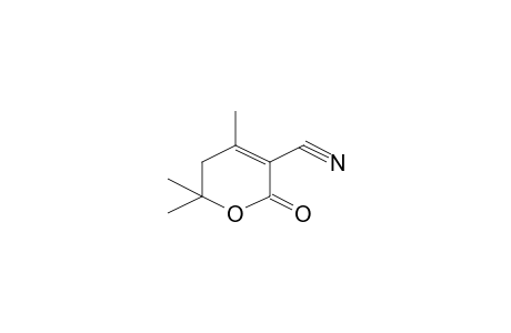 2H-Pyran-3-carbonitrile, 5,6-dihydro-4,6,6-trimethyl-2-oxo-