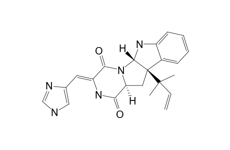 ROQUEFORTIN;10B-(1,1-DIMETHYL-2-PROPENYL)-3-(IMIDAZOL-4-YLMETHYLENE)-5A,10B,11,11A-TETRAHYDRO-2H-PYRAZINO-[1'.2':1.5]-PYRROLO-[2.3-B]-INDOLE-1,4-(3