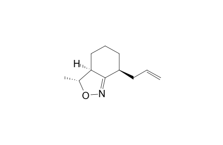 2,1-Benzisoxazole, 3,3a,4,5,6,7-hexahydro-3-methyl-7-(2-propenyl)-, (3.alpha.,3a.alpha.,7.beta.)-