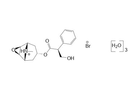 6beta,7beta-epoxy-1alphaH,5alphaH-tropan-3alpha-ol, (-)-tropate (ester), hydrobromide, trihydrate