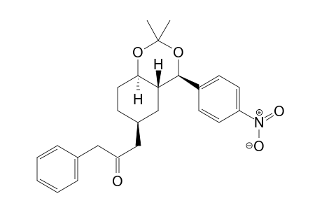 1-((4R,4aR,6S,8aR)-2,2-dimethyl-4-(4-nitrophenyl)hexahydro-4H-benzo[d][1,3]dioxin-6-yl)-3-phenylpropan-2-one