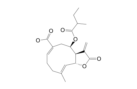 (6S*,7R*,8R*)-8-(2-METHYLBUTANOYLOXY)-1(10),4,11(13)-GERMACRATRIEN-6,12-OLIDE-14-OIC ACID