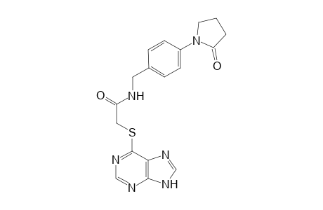 Acetamide, N-[[4-(2-oxo-1-pyrrolidinyl)phenyl]methyl]-2-(9H-purin-6-ylthio)-