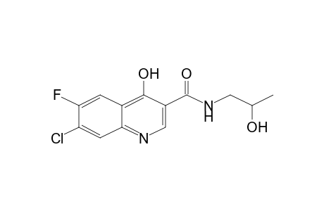 7-Chloro-6-fluoro-4-hydroxyquinoline-3-carboxamide, N-(2-hydroxypropyl)-