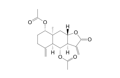 [(3aR,4R,4aS,8S,8aS,9aS)-4-acetoxy-8a-methyl-3,5-dimethylene-2-oxo-3a,4,4a,6,7,8,9,9a-octahydrobenzo[f]benzofuran-8-yl] acetate