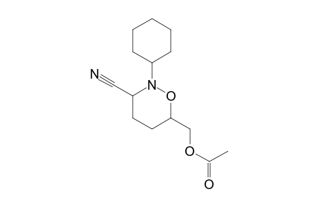 Acetic acid, 3-cyano-2-cyclohexyl-[1,2]oxazinan-6-ylmethyl ester