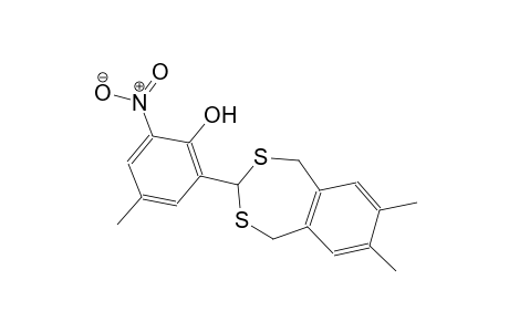 2-(7,8-Dimethyl-1,5-dihydro-2,4-benzodithiepin-3-yl)-4-methyl-6-nitrophenol